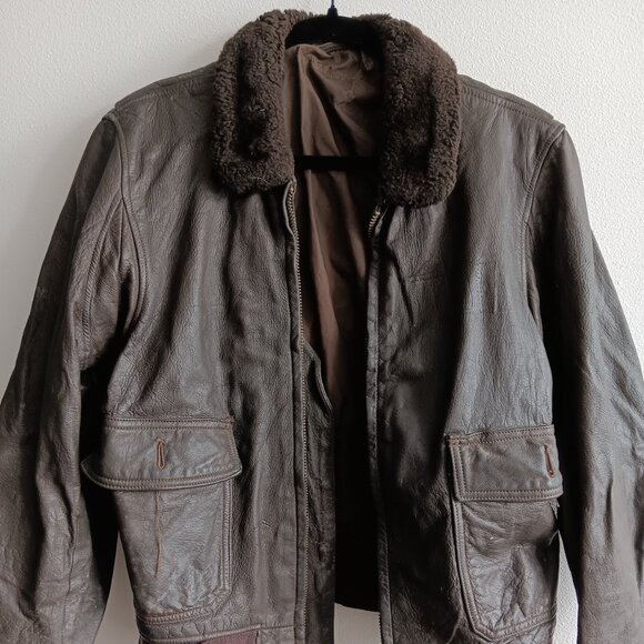 Vintage G1 Aviator Real Leather Bomber Jacket - Picture 1 of 3